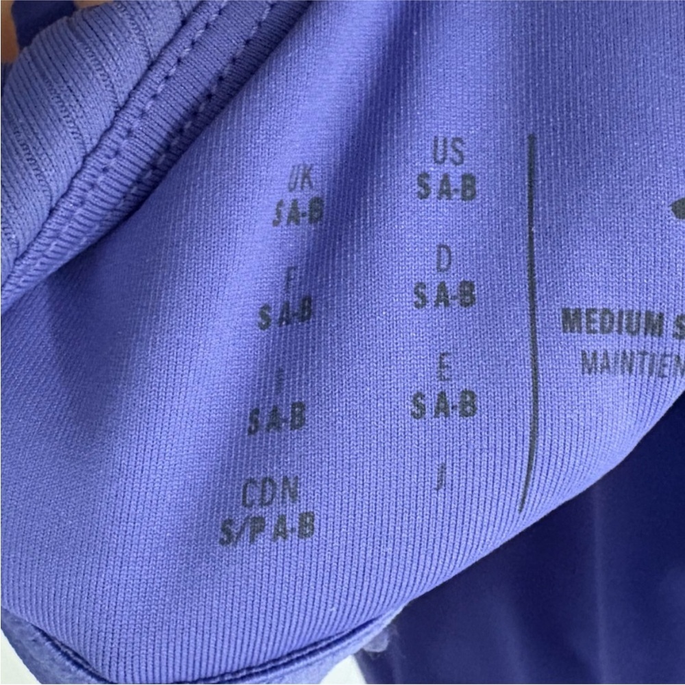 New Adidas Violet Purple Ribbed Racerback Sports Bra Size Small Medium Support - Picture 9 of 11